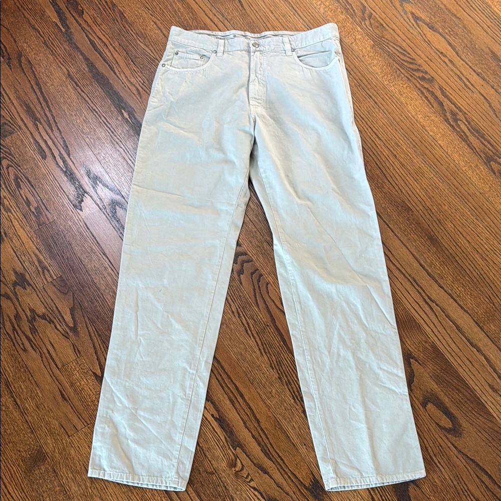 Ermenegildo Zegna Jeans Men’s 38” Light Grey Khaki Chinos